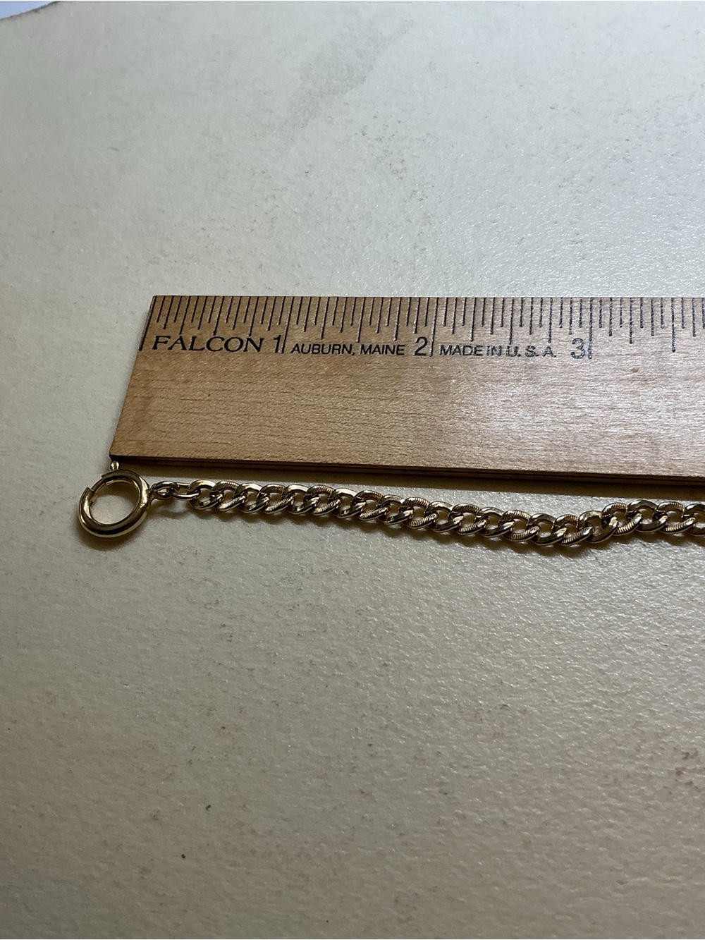 Vintage Gold Tone Curb Link Watch Chain Fob - Picture 4 of 5